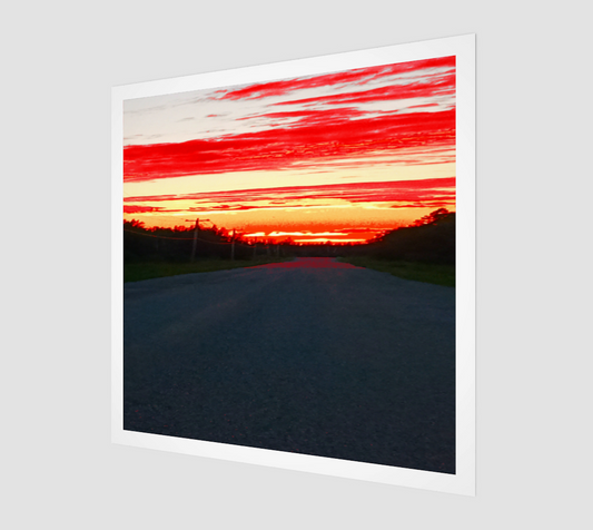 The Long Way: Red Art Print