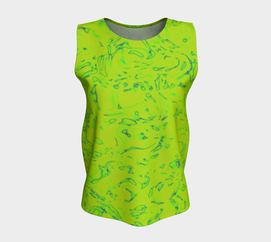 Rorschach Green Loose Tank Top Long