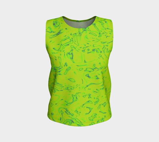 Rorschach Green Loose Tank Top Long