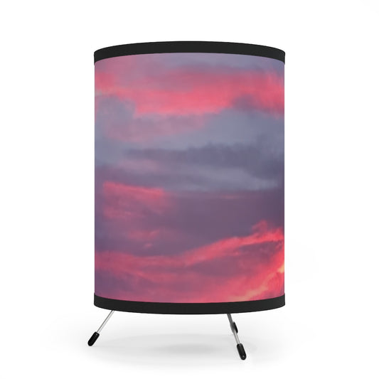 Tickled Pink Tripod Lamp with High-Res Printed Shade, US\CA plug