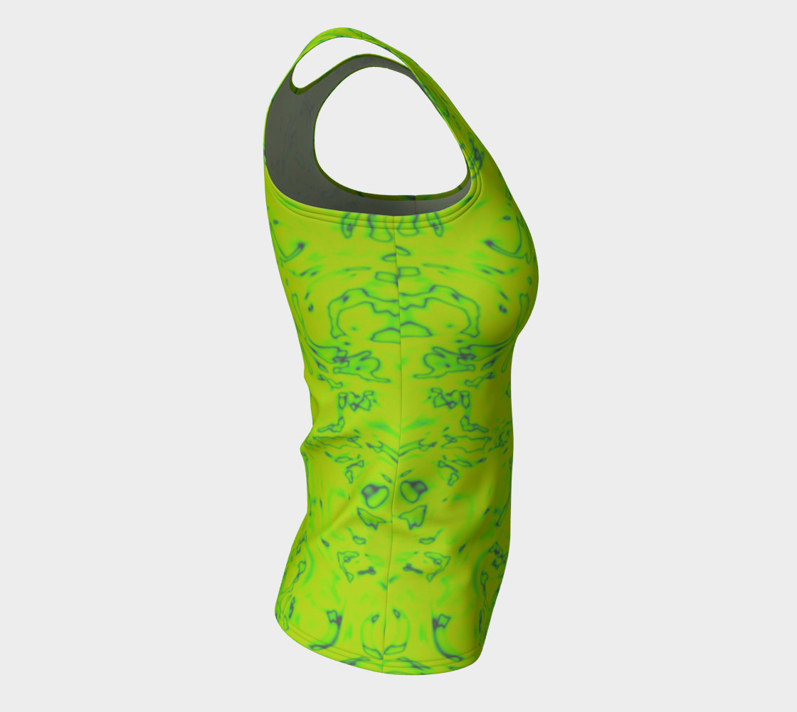 Rorschach Green Fitted Tank Top Long