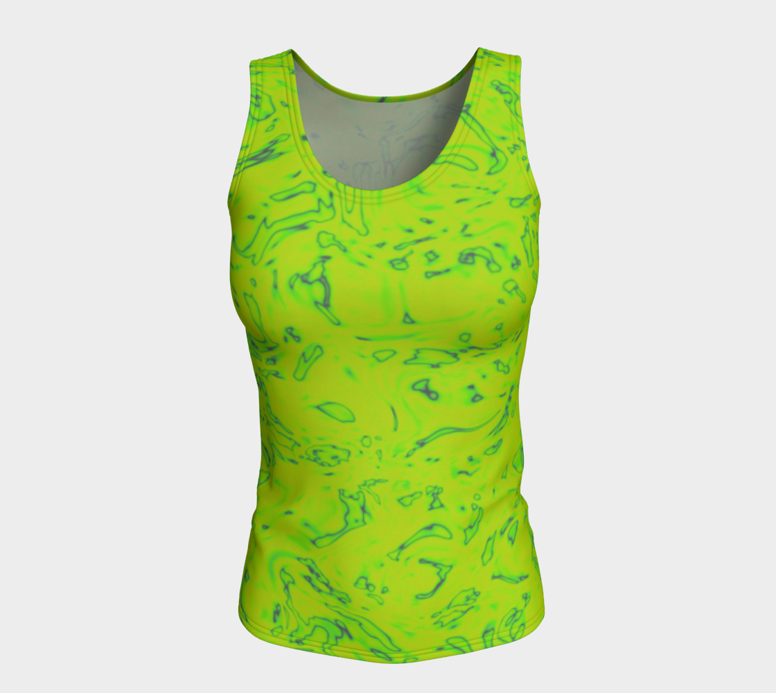 Rorschach Green Fitted Tank Top Long