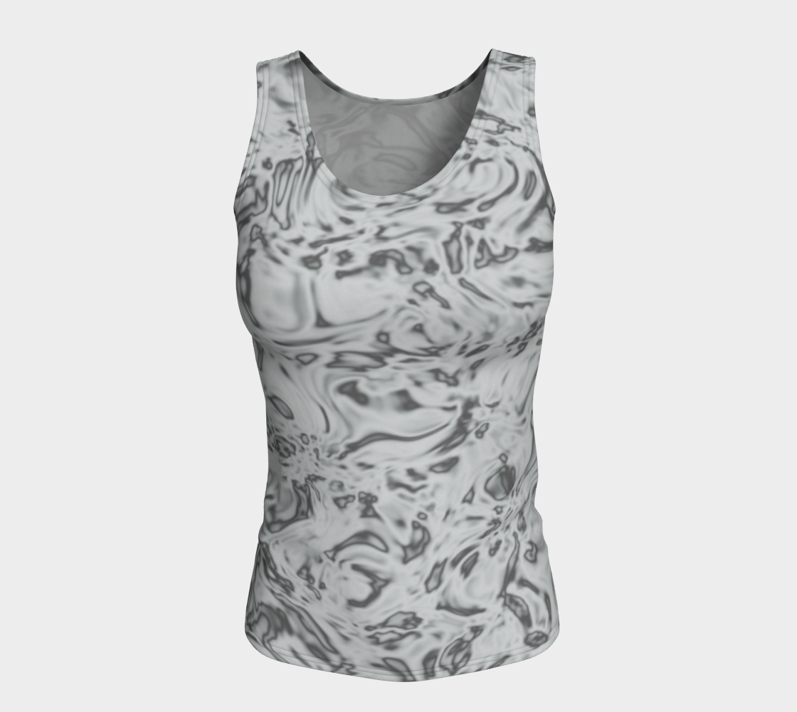 Rorschach White Fitted Tank Top Long