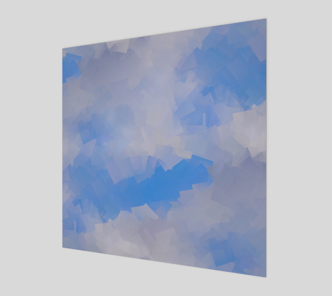 Cloudy Daze Cubeism Poster