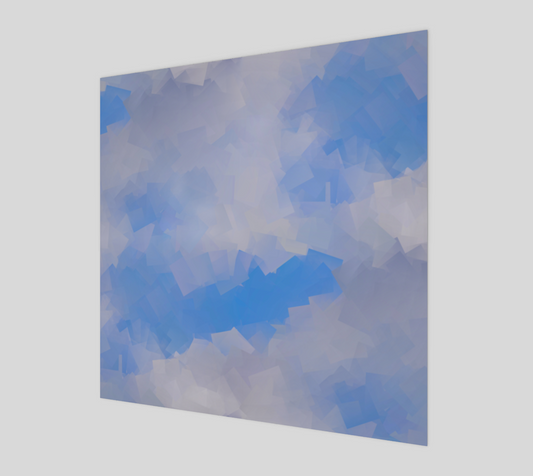 Cloudy Daze Cubeism Poster