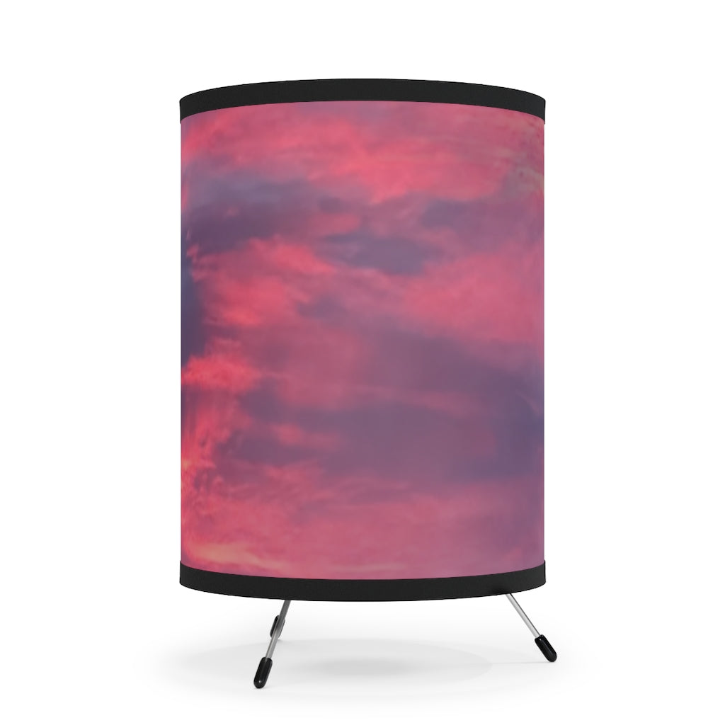 Tickled Pink Tripod Lamp with High-Res Printed Shade, US\CA plug