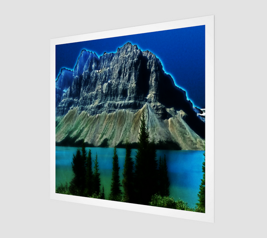 Mountain In The Lake Mystery Art Print