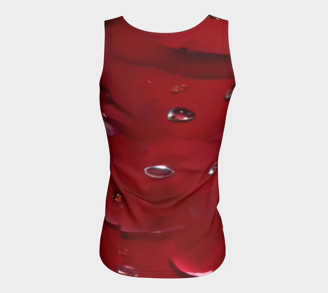 Jeweled Rose Fitted Tank Top