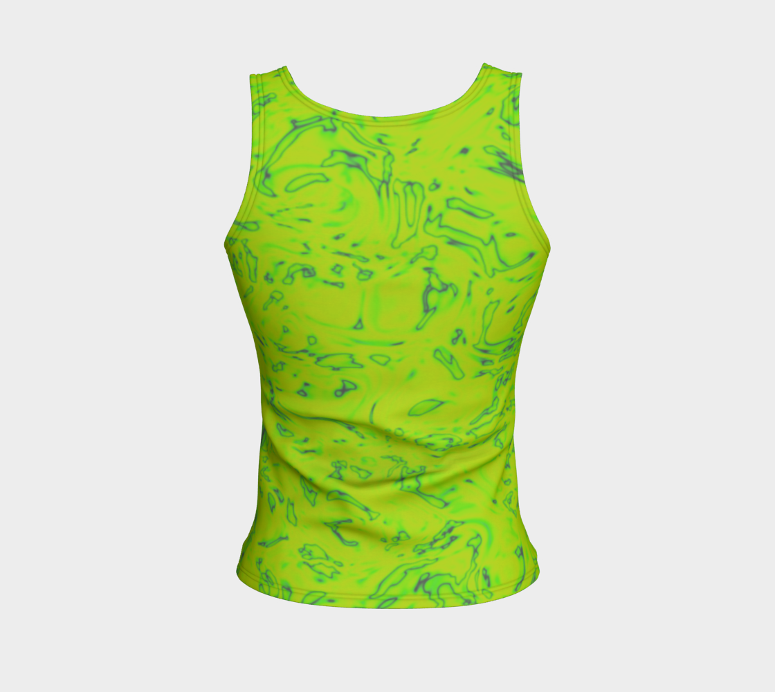 Rorschach Green Fitted Tank Top Long