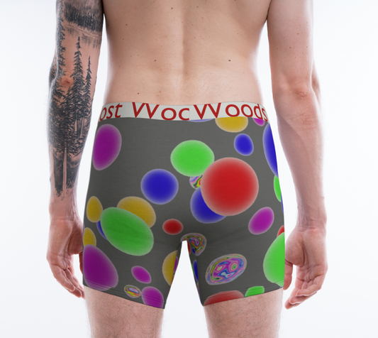 "Ball Pit Dark" Boxer brief's. For sale from Lost Woods Arts