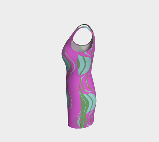 The Far Out Wave Bodycon Dress