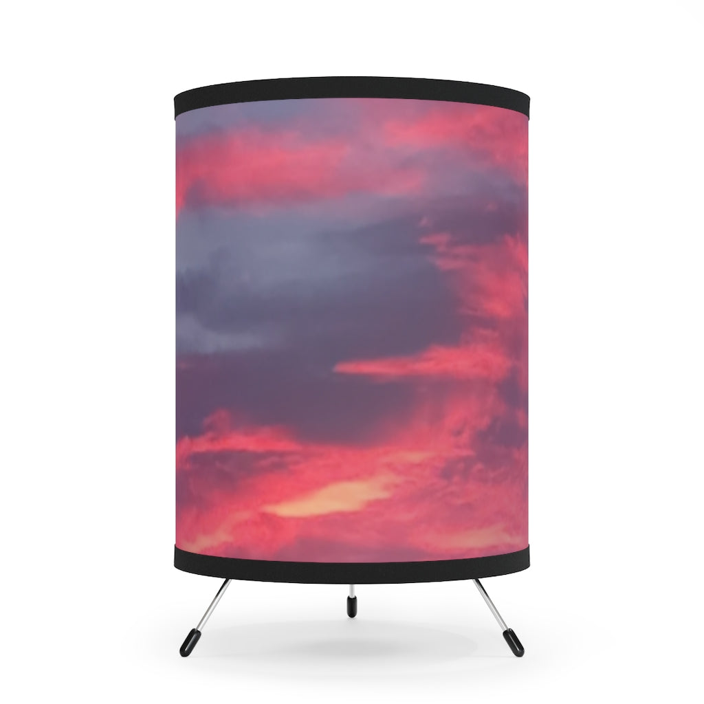 Tickled Pink Tripod Lamp with High-Res Printed Shade, US\CA plug