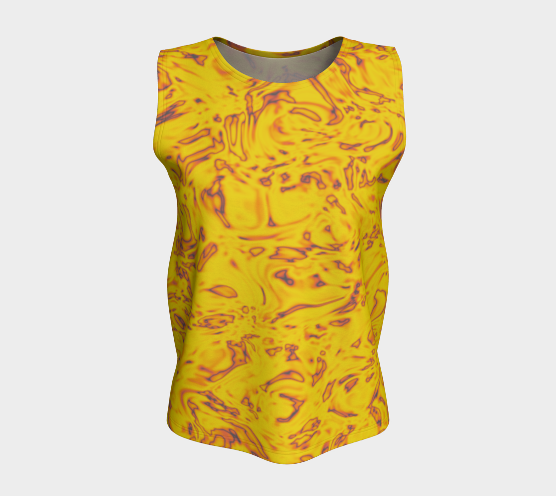 Rorschach Orange Loose Tank Top Long CAN