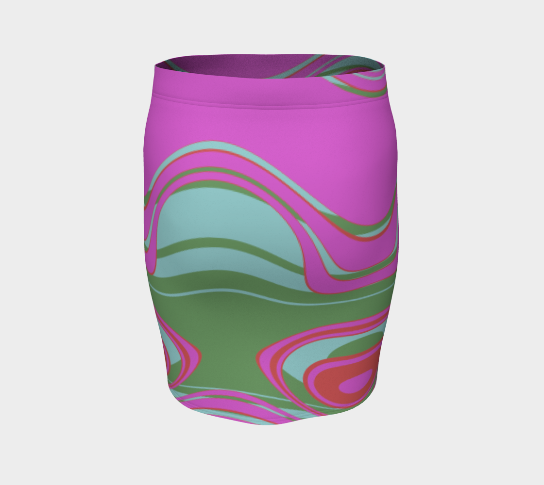 The Far Out Wave Fitted Skirt CAN