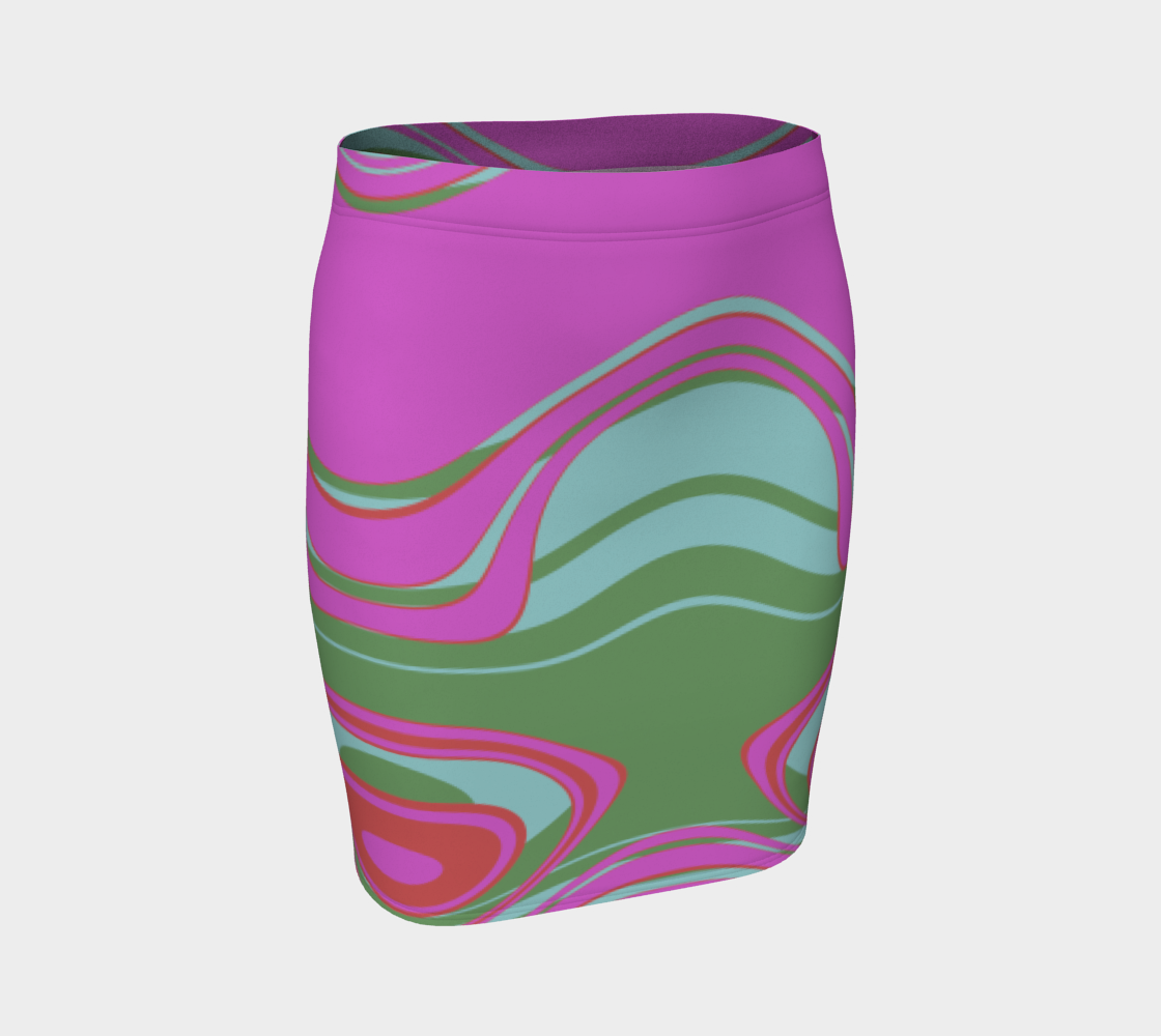 The Far Out Wave Fitted Skirt CAN