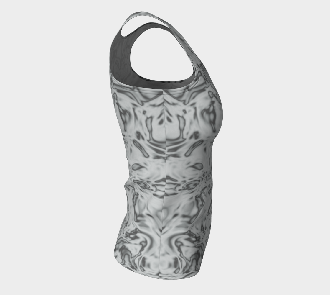 Rorschach White Fitted Tank Top Long