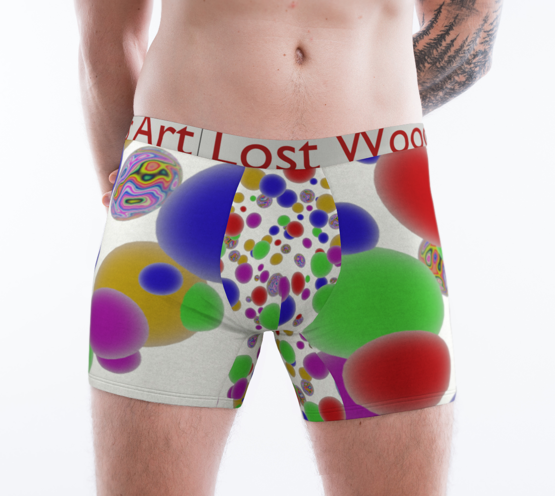 Ball Pit Light Boxer Briefs. For sale from Lost Woods Arts.