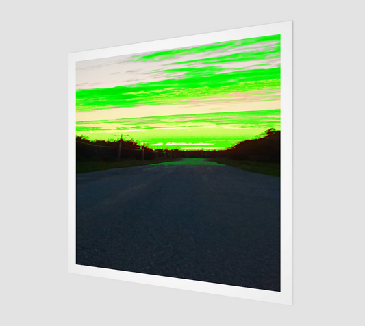 The Long Way: Green Art Print