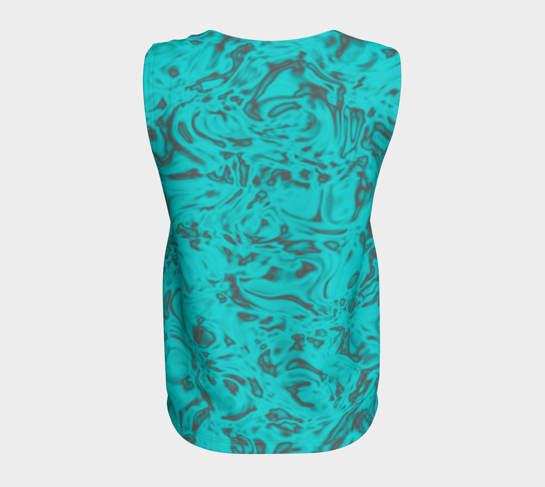 Rorschach Blue Loose Tank Top Long