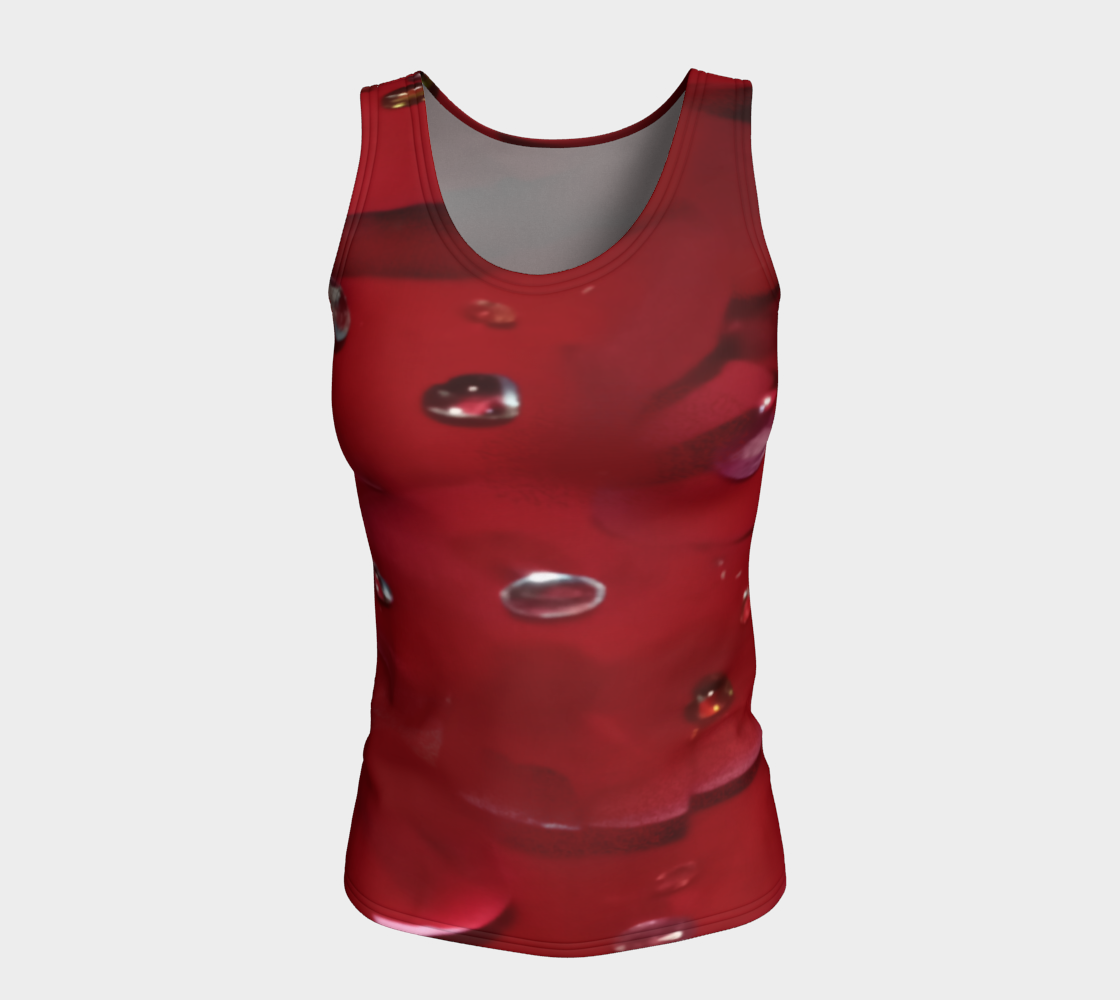 Jeweled Rose Fitted Tank Top