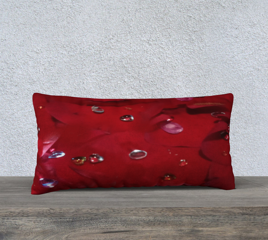 24"X12" Jeweled Rose Pillow Case