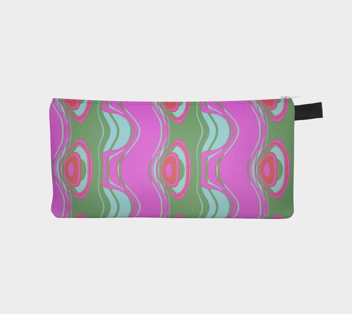 "The Far Out Wave" pencil case is perfect for your retro learner! Able to fit not just your pencils, but other school supplies too.