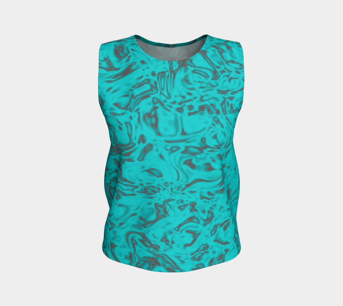 Rorschach Blue Loose Tank Top Long