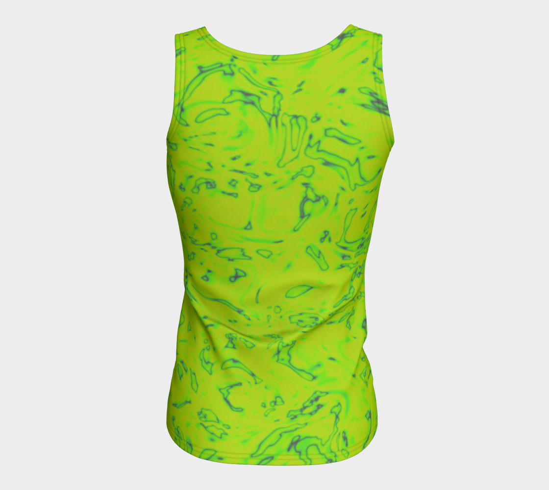 Rorschach Green Fitted Tank Top Long