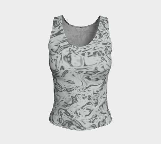 Rorschach White Fitted Tank Top Long