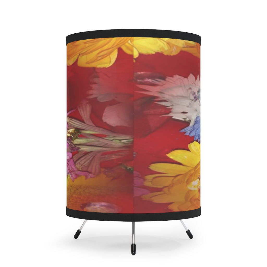 Flower Power Tripod Lamp with High-Res Printed Shade, US\CA plug