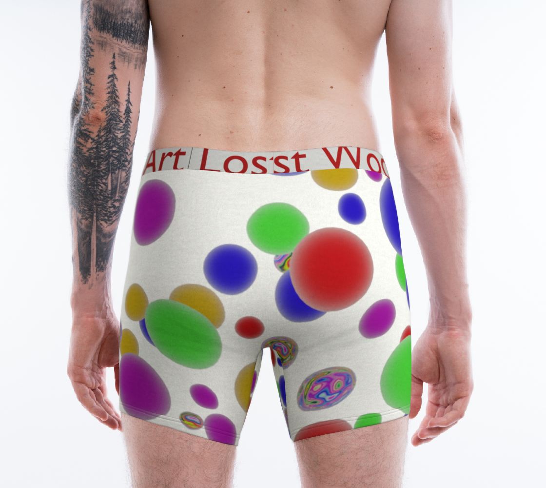 Ball Pit Light Boxer Briefs. For sale from Lost Woods Arts.