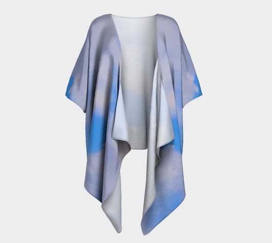 Cloudy Daze Draped Kimono