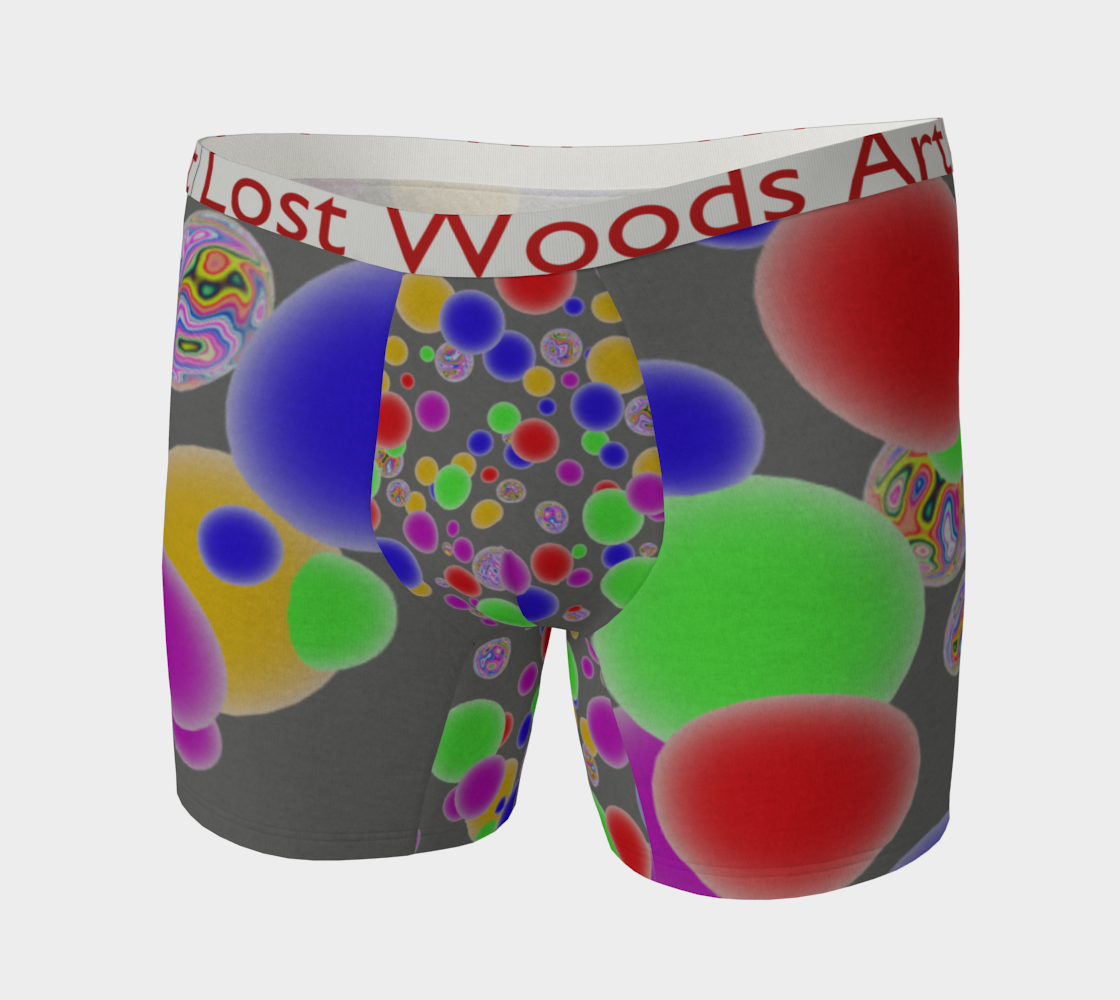 "Ball Pit Dark" Boxer brief's. For sale from Lost Woods Arts