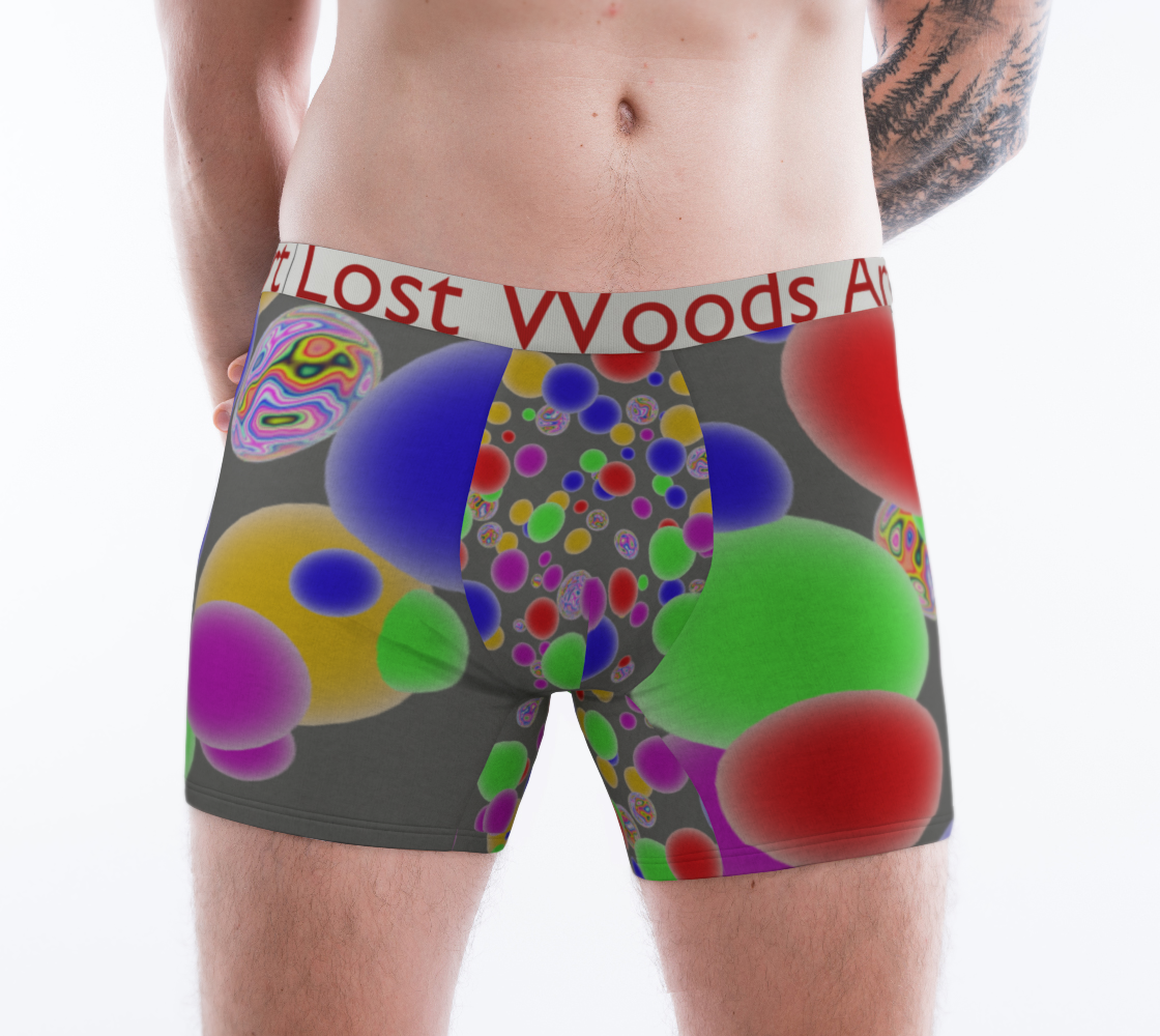 "Ball Pit Dark" Boxer brief's. For sale from Lost Woods Arts