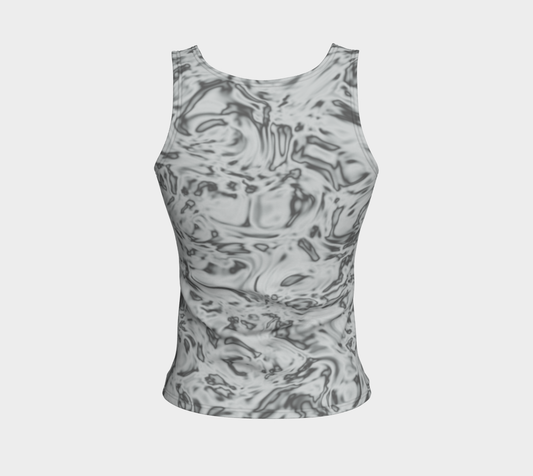 Rorschach White Fitted Tank Top Long