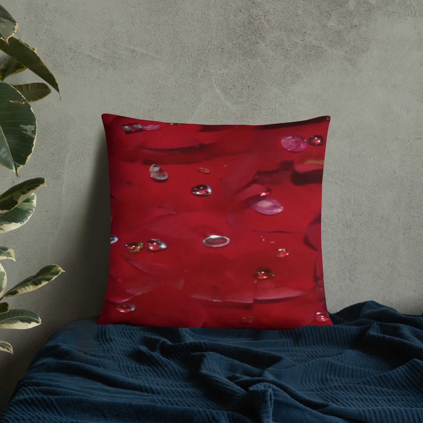 Jeweled Rose Basic Pillow