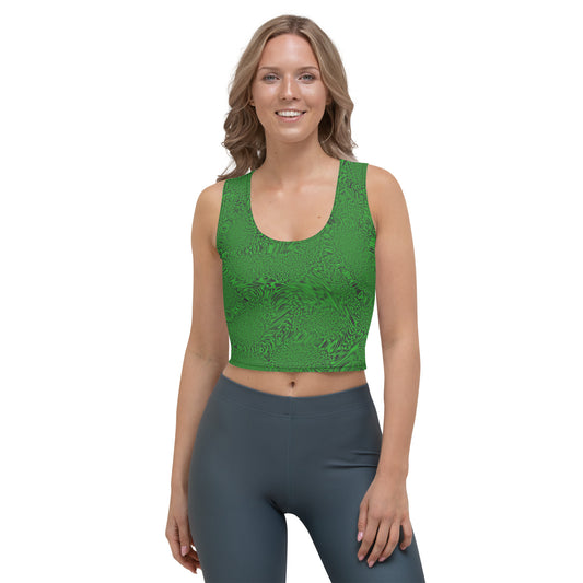 Green Tiger Crop Top