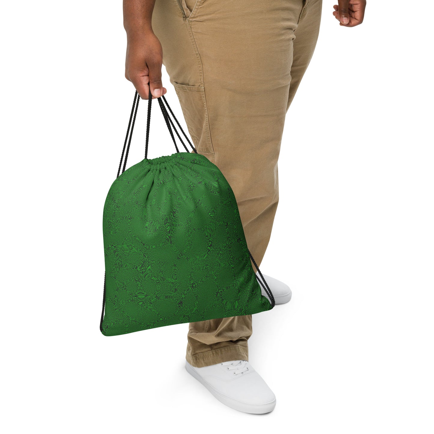 Green Tiger Drawstring bag