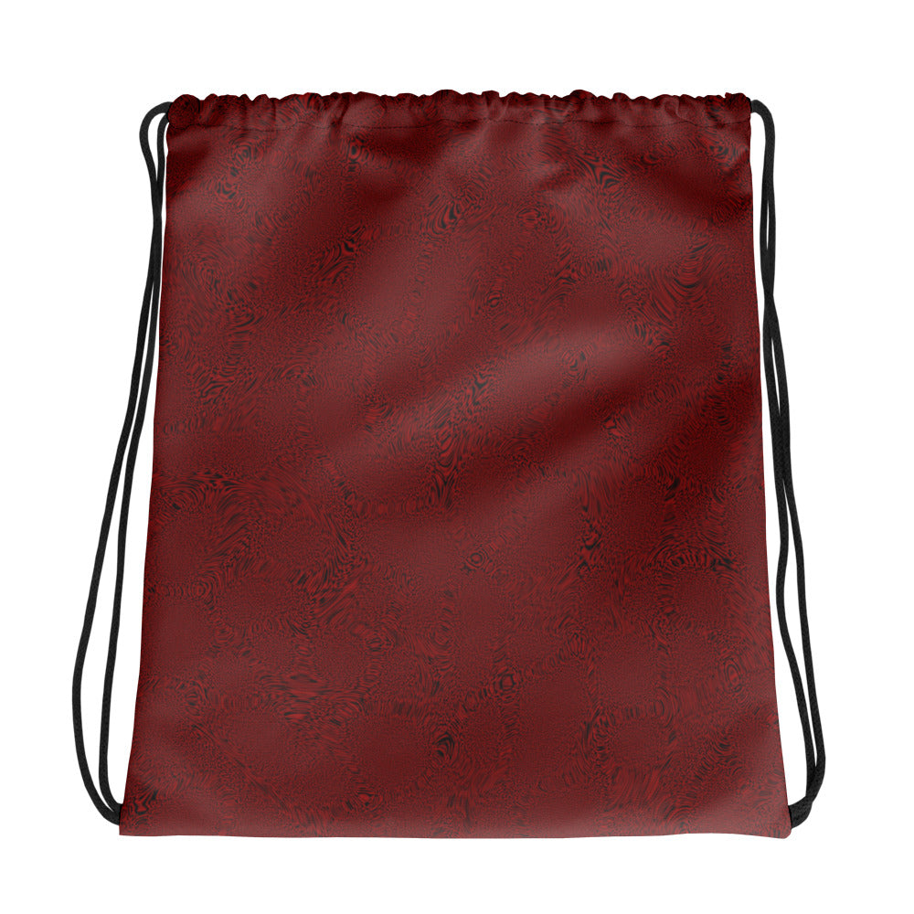 Dark Red Tiger Drawstring bag