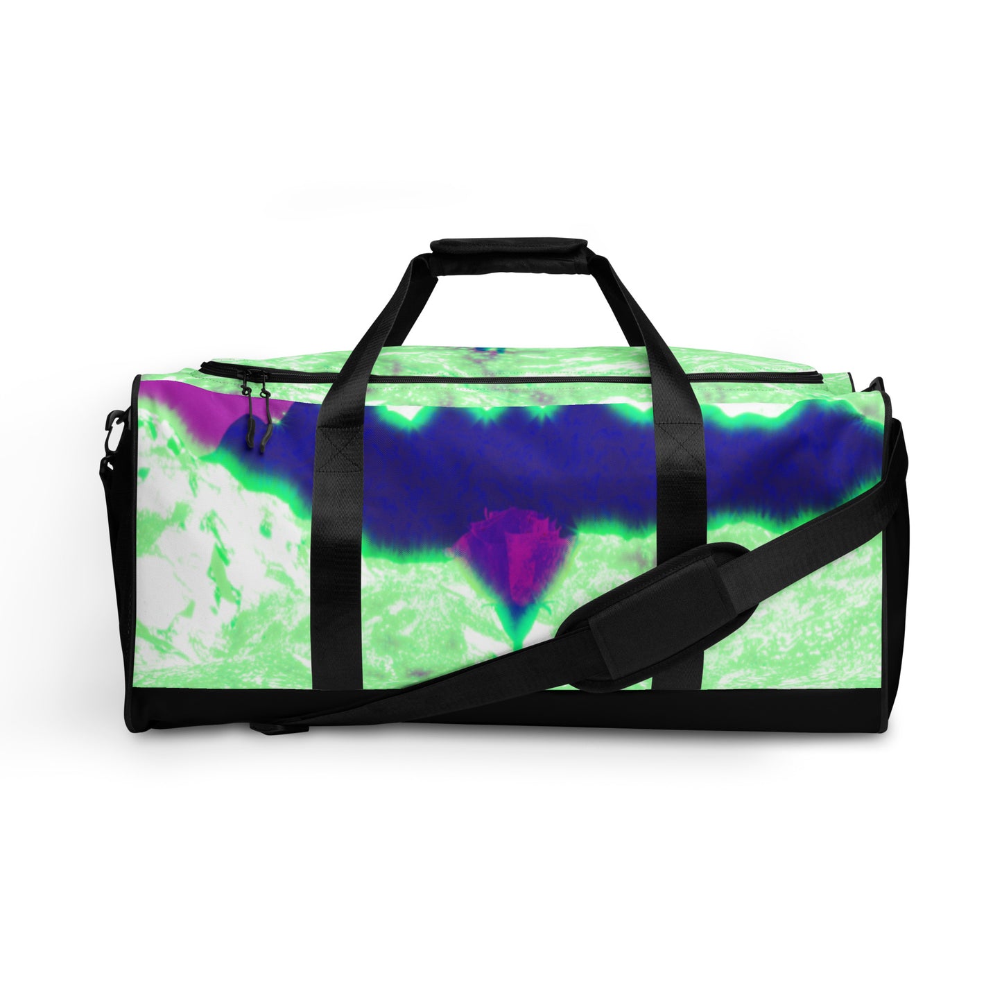 Rosy Haze duffle bag. For sale from Lost Woods Arts