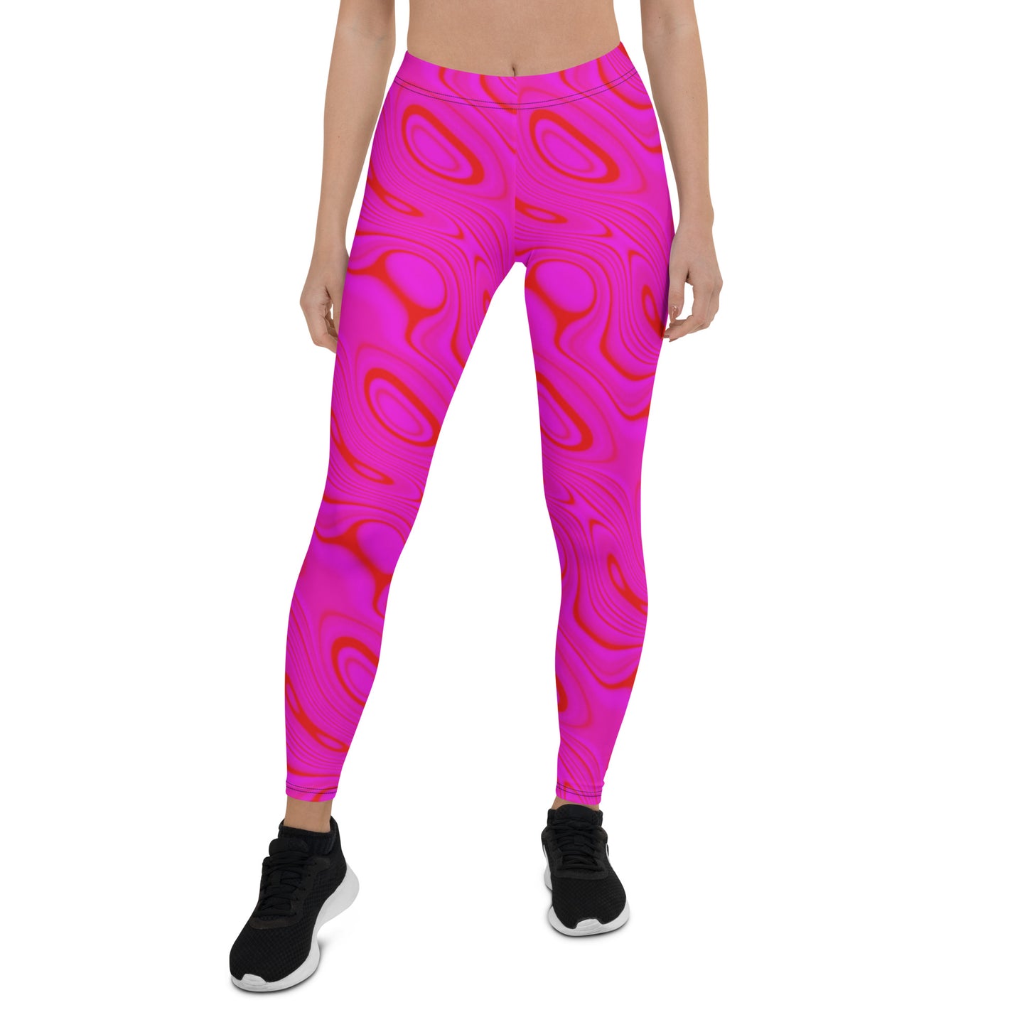 Red & Purple Wave Leggings