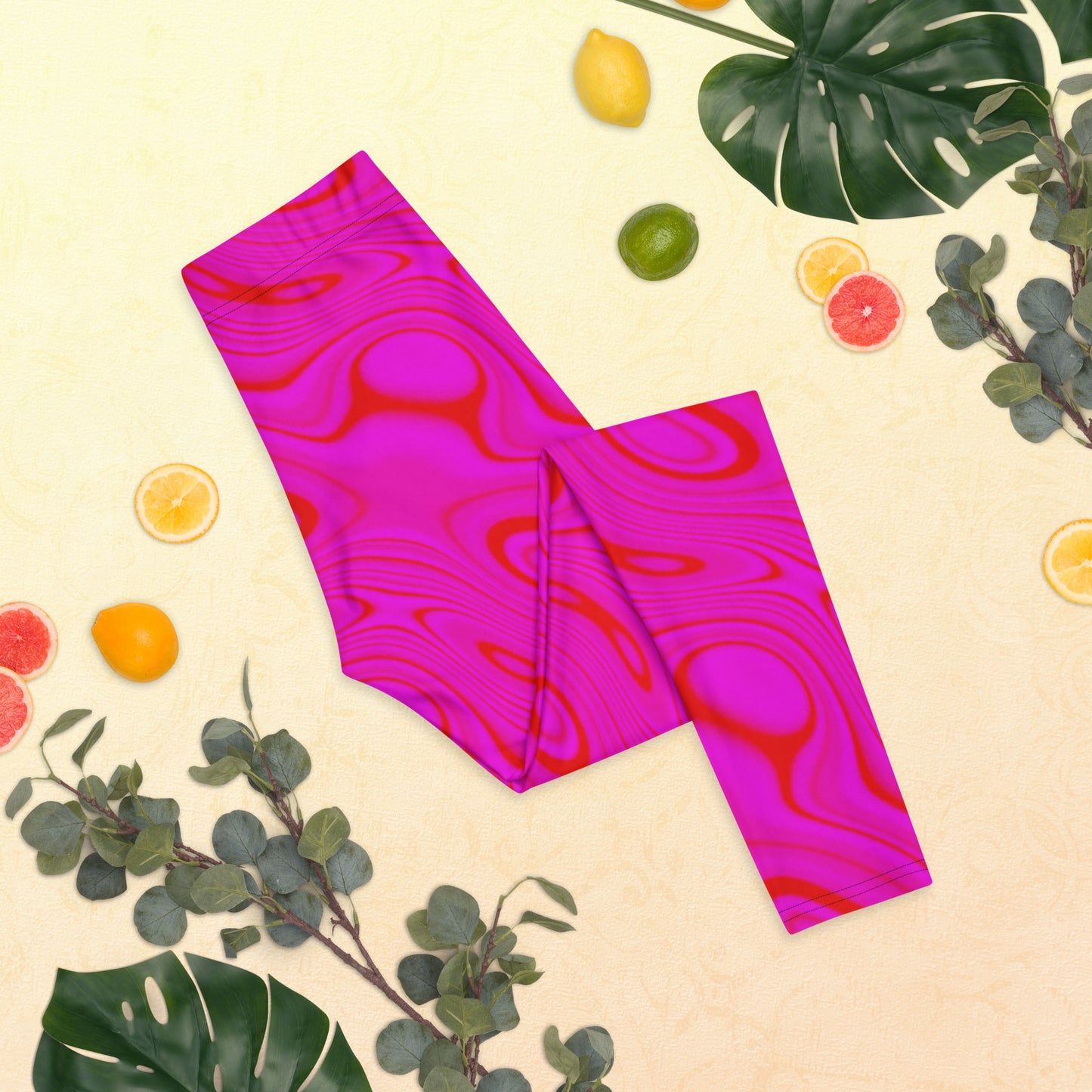 Red & Purple Wave Leggings