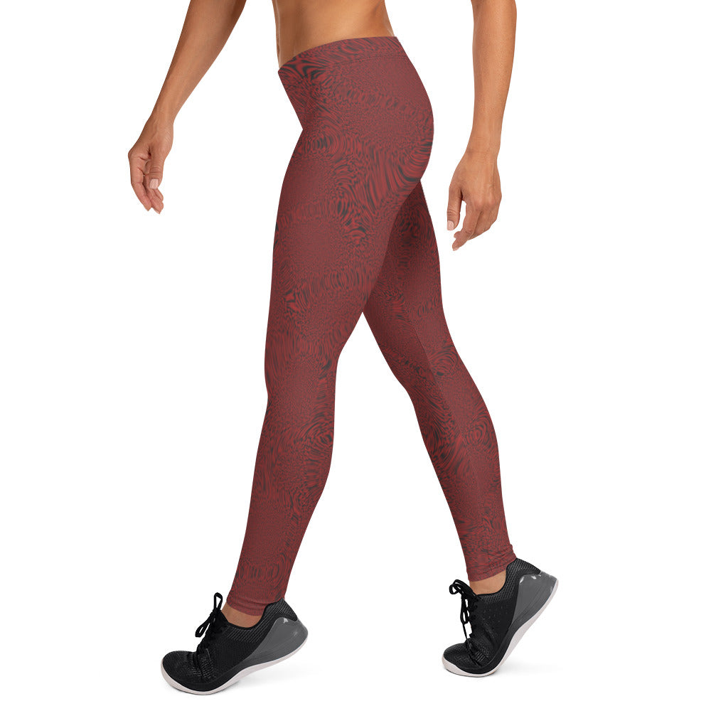 Dark Red Tiger Leggings