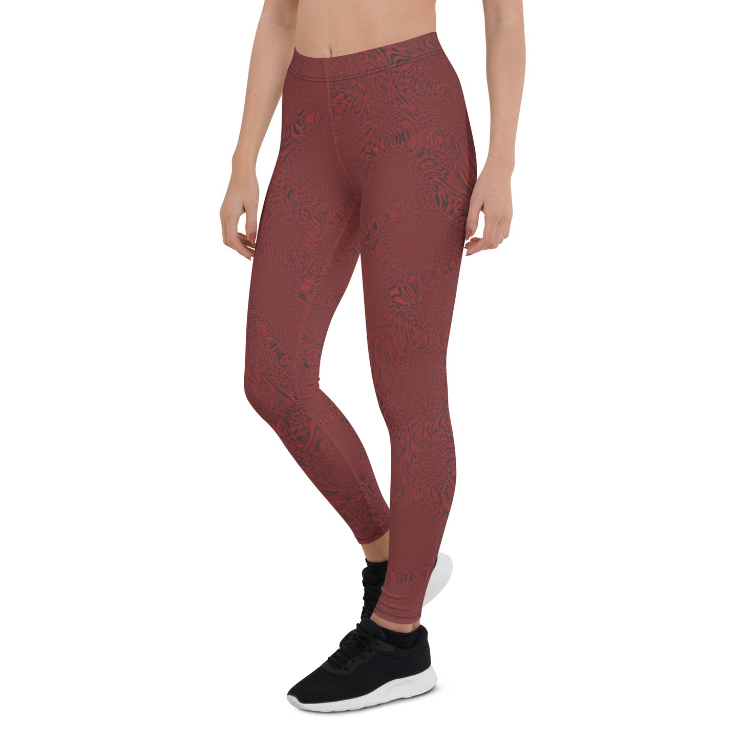 Dark Red Tiger Leggings