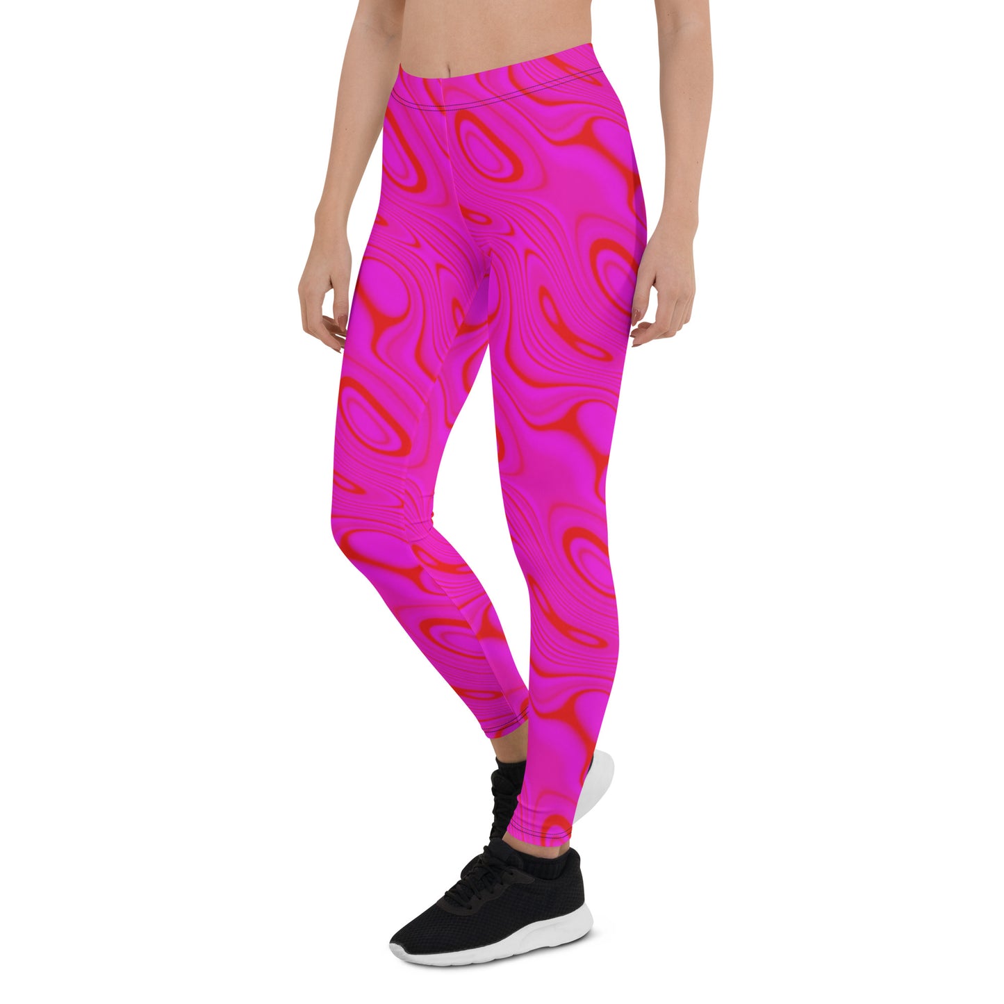 Red & Purple Wave Leggings