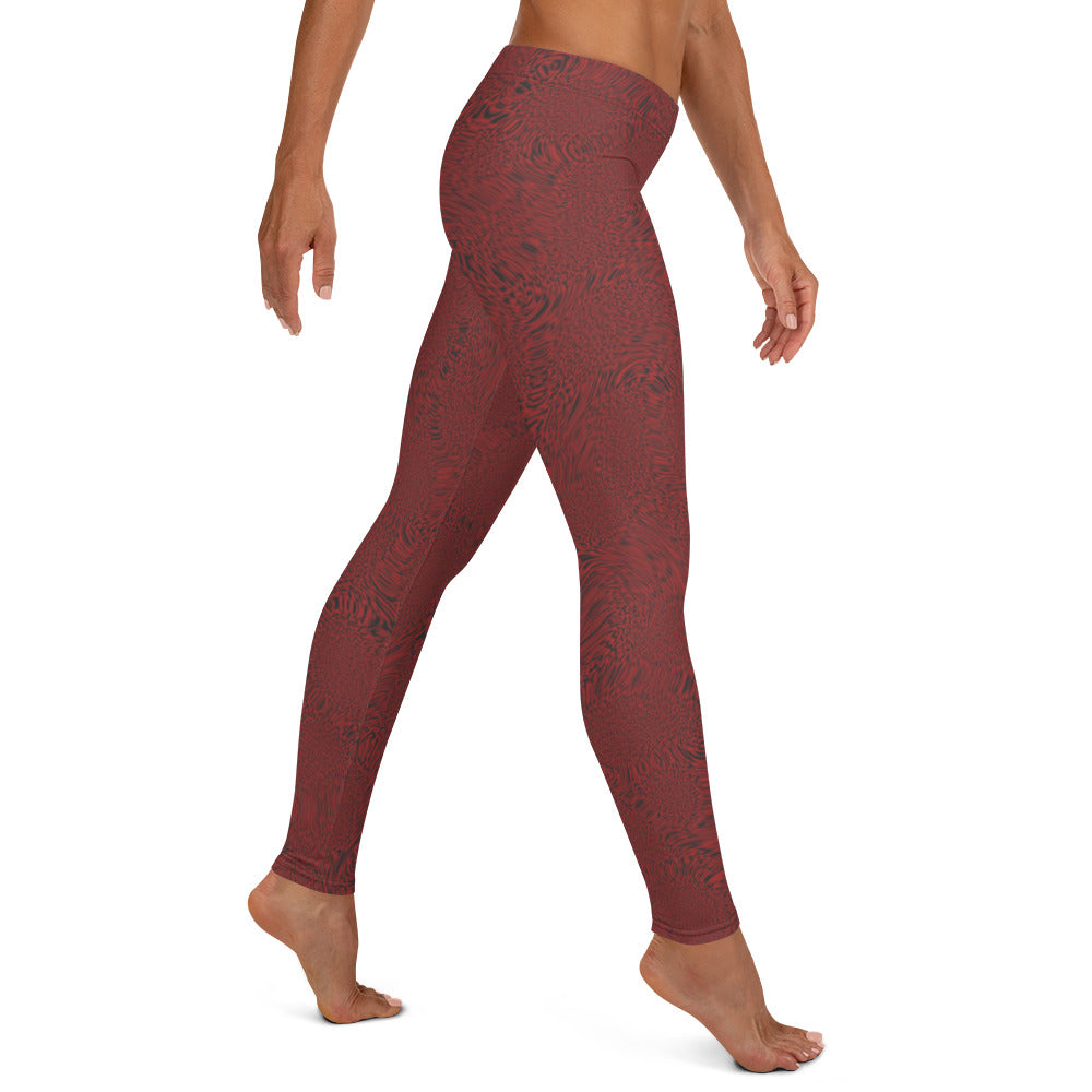 Dark Red Tiger Leggings