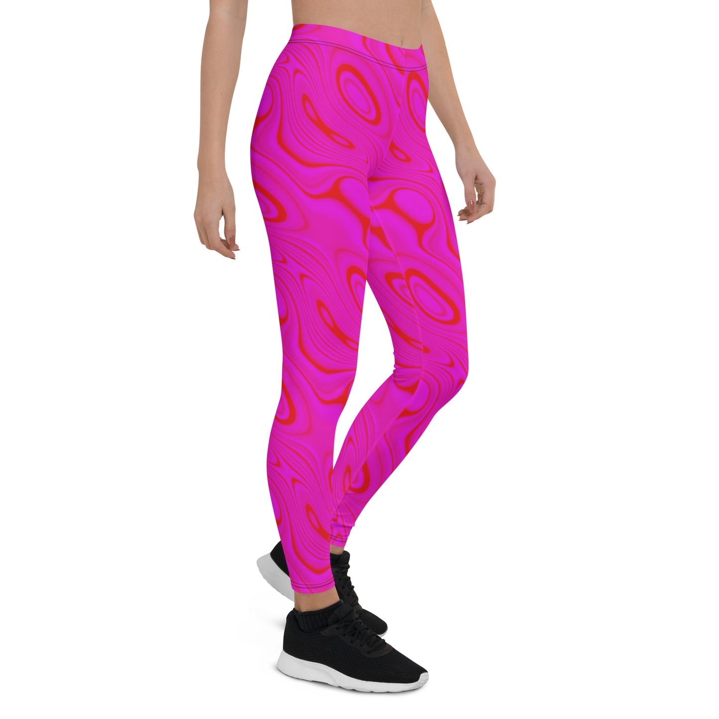 Red & Purple Wave Leggings