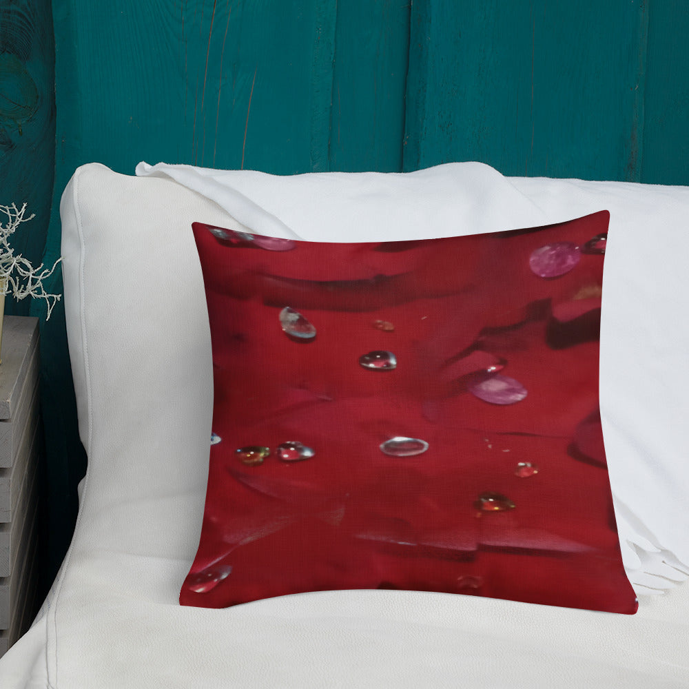 Jeweled Rose Premium Pillow