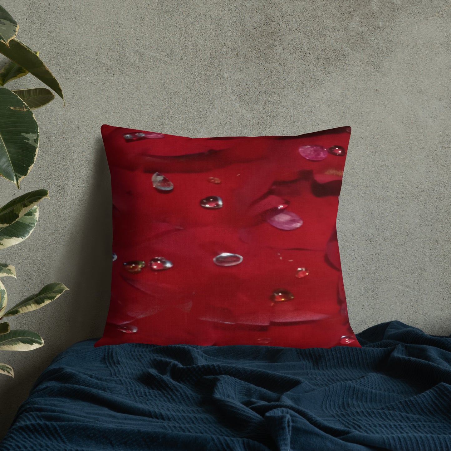 Jeweled Rose Premium Pillow