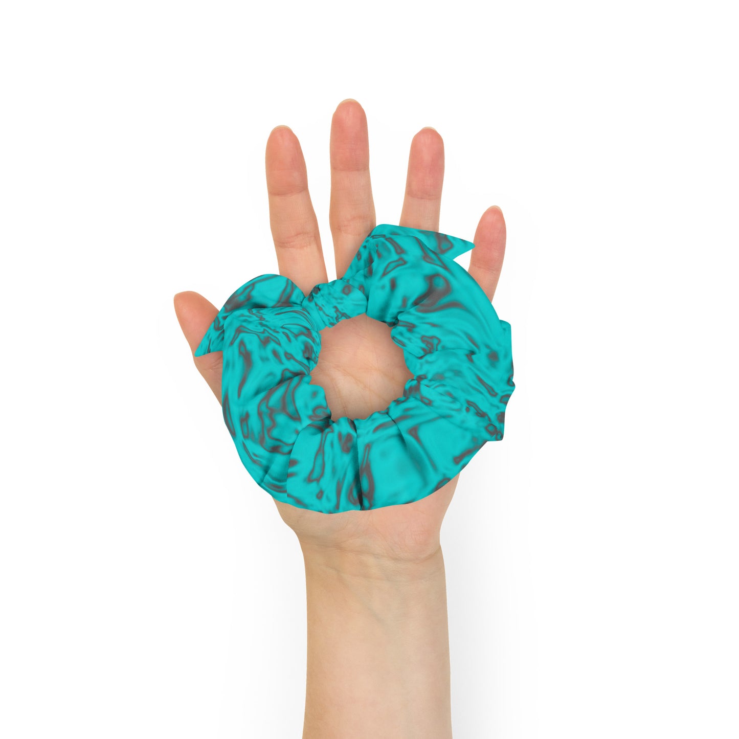 Rorschach Blue Recycled Scrunchie